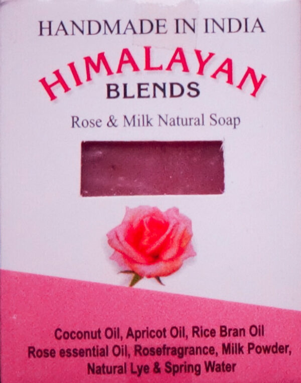 Rose and Milk Natural Soap by Himalayan blends. Himachal Natural Soap