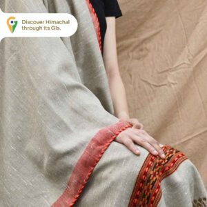 Himachali Pure Kullu Handloom Stole – Beige, Handcrafted Winter Elegance