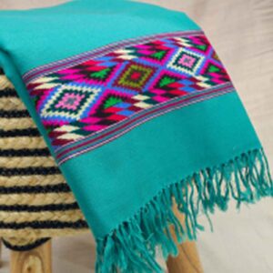 Himkara Green Kullu Shawl – Handwoven Himachali Woolen Shawl for Women